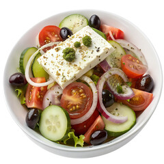 Greek Salad on transparent background