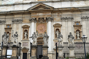 Saints Peter and Paul Church sculptures in Krakow, Poland