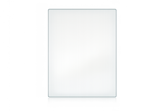 White vertical empty frame with rounded corners as transparent background mock-up template