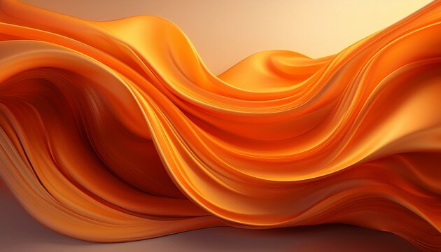 abstract flowing fabric with orange gradient