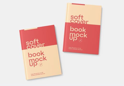 Two Soft Cover Book Mockup