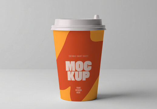 Take Away Paper Cup Mockup Template