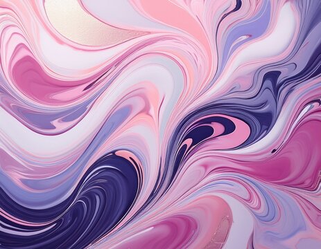 sophisticated swirling lavender and pink marble design created from liquid nail polish ideal for cosmetic backgrounds and wide banners