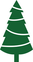 Christmas tree, spruce, pine icon vector image. Christmas tree icon decor and new year fir illustration. New year spruce sign. Fir-tree symbol. Linear Christmas tree icon design. Silhouette symbols