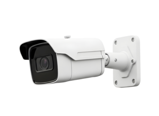 White security camera isolated on transparent background