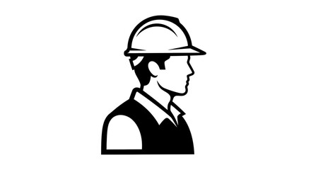 Professional construction worker profile icon symbolizing industry expertise and safety readiness for building projects