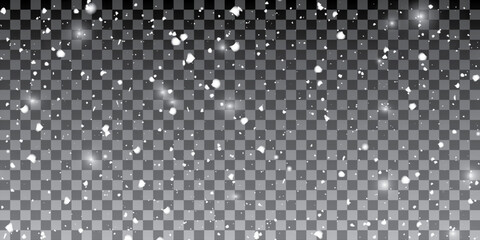 Obraz premium Defocused Snowing on a dark background. 
