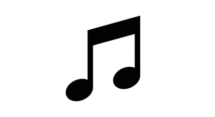 Chic black eighth note duo, perfect for digital music projects, educational materials, or creative branding needs.