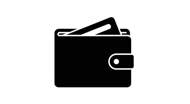 Securely store and access your credit cards and cash with this modern, minimalist wallet icon representing financial transactions and personal finance management.