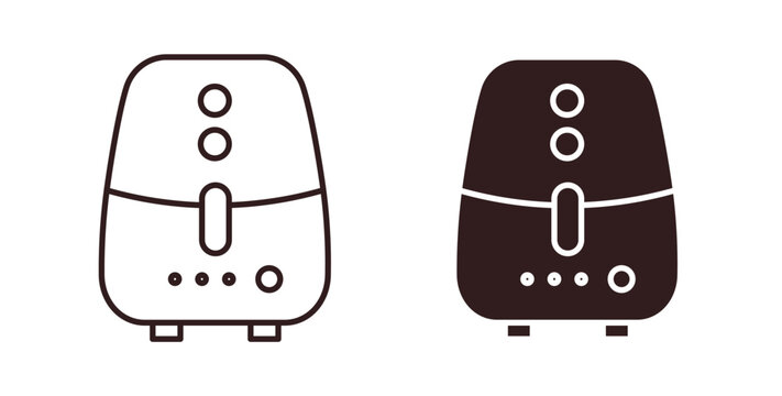 Air fryer icon Isolated flat vector in outline collection on white background