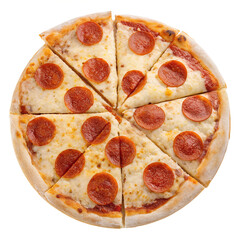 Pepperoni Pizza on transparent background