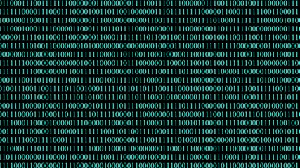 abstract  binary code background, A close-up of a screen displaying binary code in blue on a black background, representing digital data, computing, and encryption concepts. - Powered by Adobe