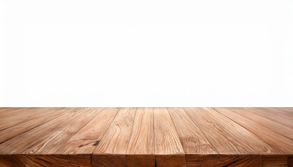 Wood Table Top On White Background Can Be Used For Display Or Montage Your Products