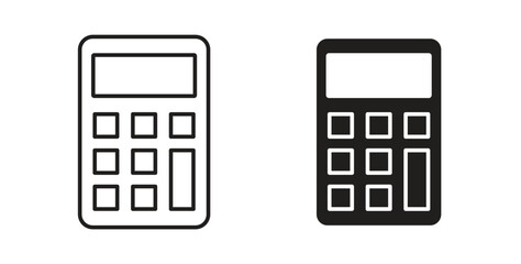 Calculator icon Isolated flat vector in outline collection on white background