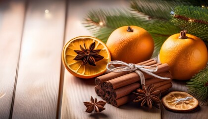 Handcrafted Gifts With Pine Cinnamon And Oranges Perfect For Holiday Cards And Seasonal Promotions