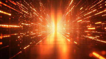 Digital data stream transferring information in a server room