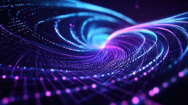 Abstract digital data stream vortex concept