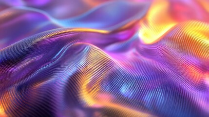 Iridescent flowing textured surface creating abstract visual patterns