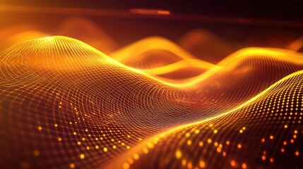 Abstract digital wave representing technology and data network