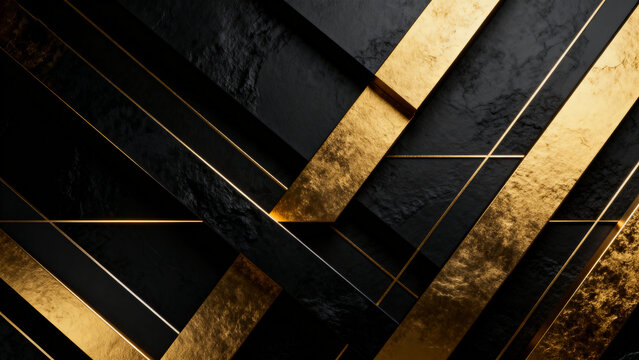 Black and gold geometric pattern