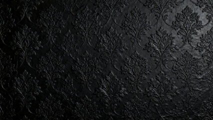 Fototapeta premium Black textured ornamental pattern