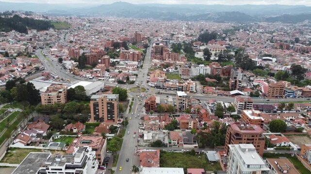 Aerial View of Cuenca, Ecuador &ndash; Modern Urban Area and Contemporary Skyline