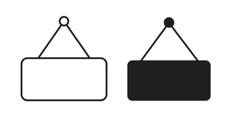 Hanging sign icon Isolated flat vector in outline collection on white background