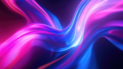 Abstract flowing neon light wave background creating energetic motion