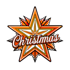 Sparkling Christmas Star Design for Holiday Greetings and Festive Celebrations, Adding Warmth and Cheer to Seasonal Projects with a Touch of Vintage Style