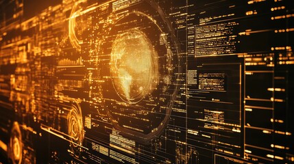 Global network connecting digital data with technology concept