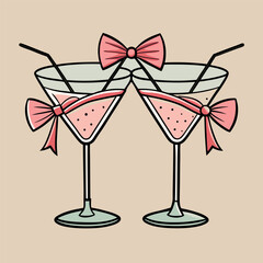 Cute pastel milk bottles with bows, stars, and hearts — kawaii aesthetic, flat illustration style, soft pastel colors, clean outlines, minimal background