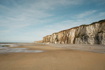 Plage et falaises à Veules-les-Roses en Normandie, France, Europe
