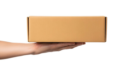 Delivering Cardboard Box A Hand Presenting Package with Delivery and Packaging Concepts