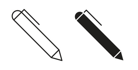 Fototapeta premium Pen icon Isolated flat vector in outline collection on white background