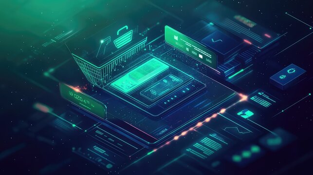 Digital payment system processing online shopping transactions