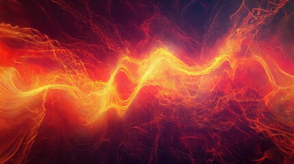 Dynamic abstract waves forming energetic light pattern
