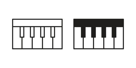 Piano icon Isolated flat vector in outline collection on white background © Bell