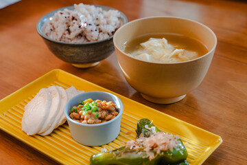 Healthy Japanese breakfast
