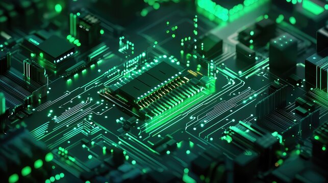 Circuit board processing digital data and computing information