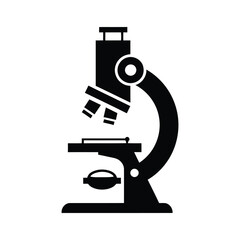 Microscope Silhouette Scientific Research & Lab Equipment Icon