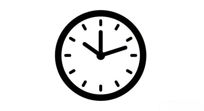 - Clock icon with upward arrow, time and progress symbol, black and white stylized clock illustration
- Time management graphic, 3:00 clock face with motion arrow, minimal productivity icon
- Clock an