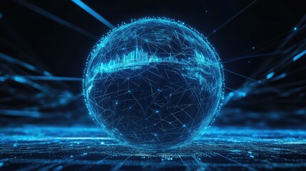 Global network connection transmitting big data information