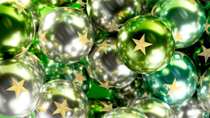 Christmas balls random colors background
