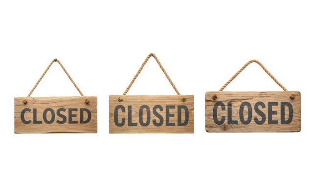 "CLOSED" sign png