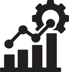 Predictive analytics line graph icon for forecasting, trend analysis, data insights, business metrics and reports.
