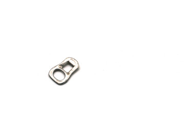 Aluminum ring pull can isolated on white background.