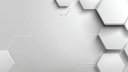 Minimal grey interface frame with soft shadows and abstract indicators, elegant corporate tech simplicity theme, with copy space