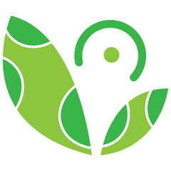 Green Leaf Vector Graphics Design