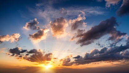 Sunset Clouds And Sunset Dramatic Sky Dramatic Sky With Sun Light
