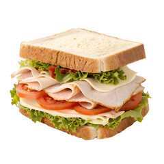 Turkey Sandwich on transparent background